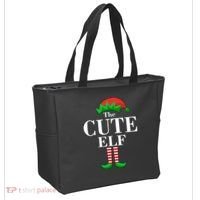 The Cute Elf Family Matching Christmas Tote Bag thumb 2