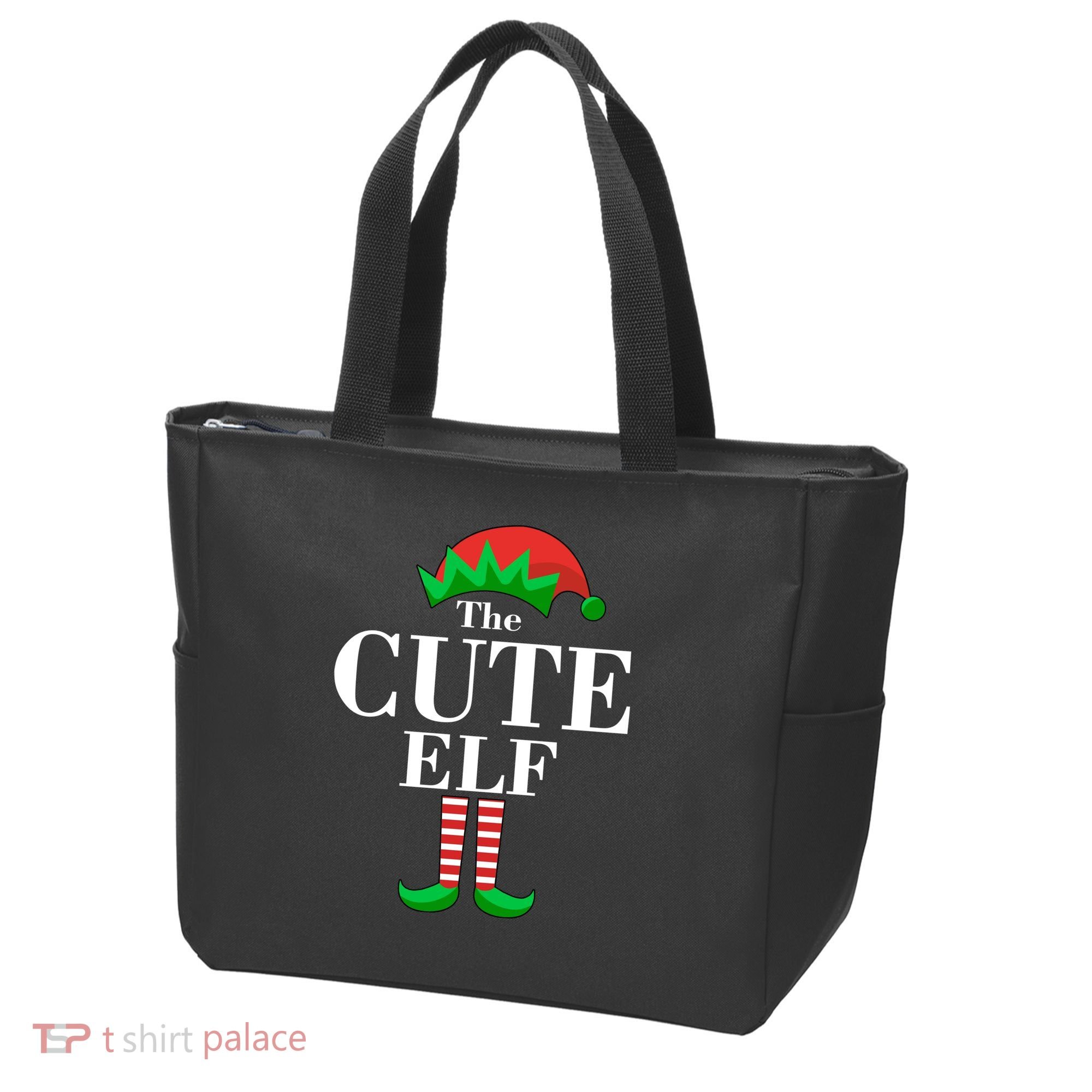 The Cute Elf Family Matching Christmas Tote Bag