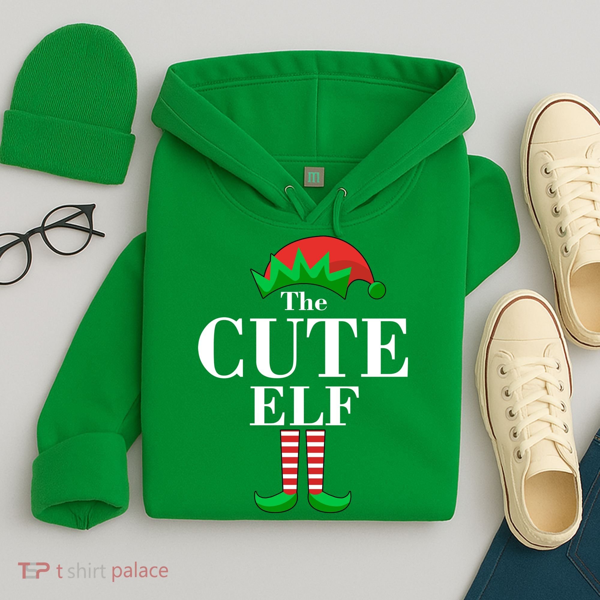 The Cute Elf Family Matching Christmas Hoodie