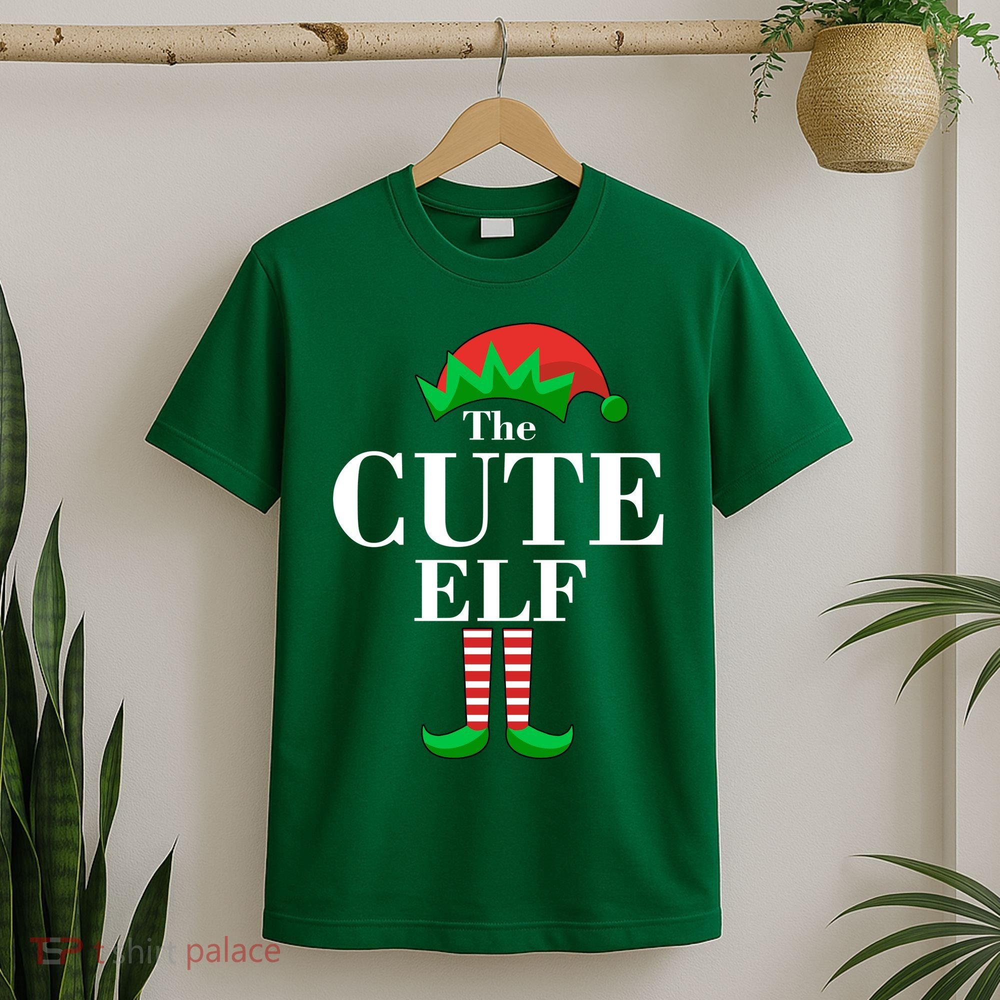 The Cute Elf Family Matching Christmas T-Shirt