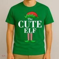 The Cute Elf Family Matching Christmas T-Shirt thumb 3