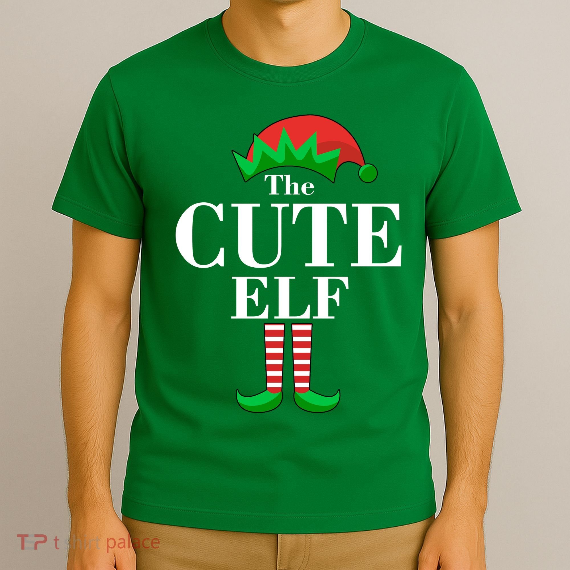The Cute Elf Family Matching Christmas T-Shirt