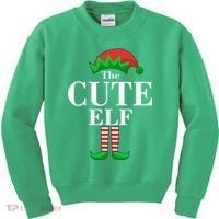 The Cute Elf Family Matching Christmas Kids Sweatshirt thumb 0