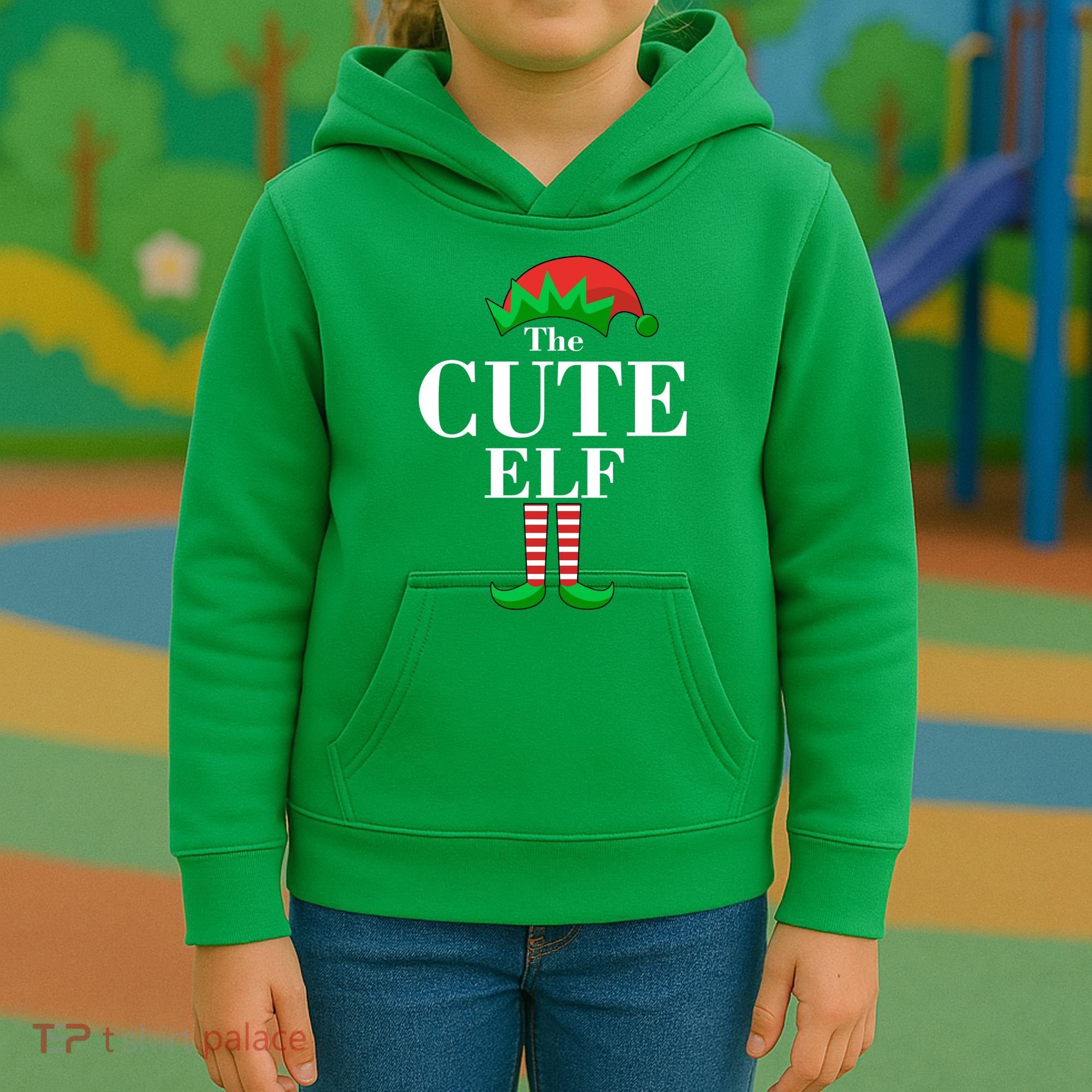 The Cute Elf Family Matching Christmas Kids Hoodie