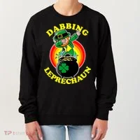 The Dabbing Leprechaun Irish Rainbow Dab St. Patrick's Day Women's Sweatshirt thumb 0