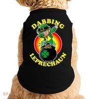 The Dabbing Leprechaun Irish Rainbow Dab St. Patrick's Day Doggie Tank thumb 0