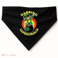 The Dabbing Leprechaun Irish Rainbow Dab St. Patrick's Day USA-Made Doggie Bandana thumb 0