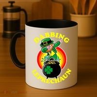 The Dabbing Leprechaun Irish Rainbow Dab St. Patrick's Day Coffee Mug thumb 4