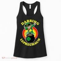 The Dabbing Leprechaun Irish Rainbow Dab St. Patrick's Day Women's Tank Top thumb 0