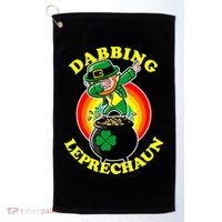 The Dabbing Leprechaun Irish Rainbow Dab St. Patrick's Day Golf Towel thumb 0