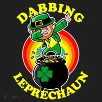 The Dabbing Leprechaun Irish Rainbow Dab St. Patrick's Day Golf Towel thumb 3