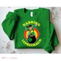 The Dabbing Leprechaun Irish Rainbow Dab St. Patrick's Day Sweatshirt thumb 2
