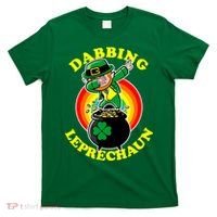 The Dabbing Leprechaun Irish Rainbow Dab St. Patrick's Day T-Shirt thumb 0