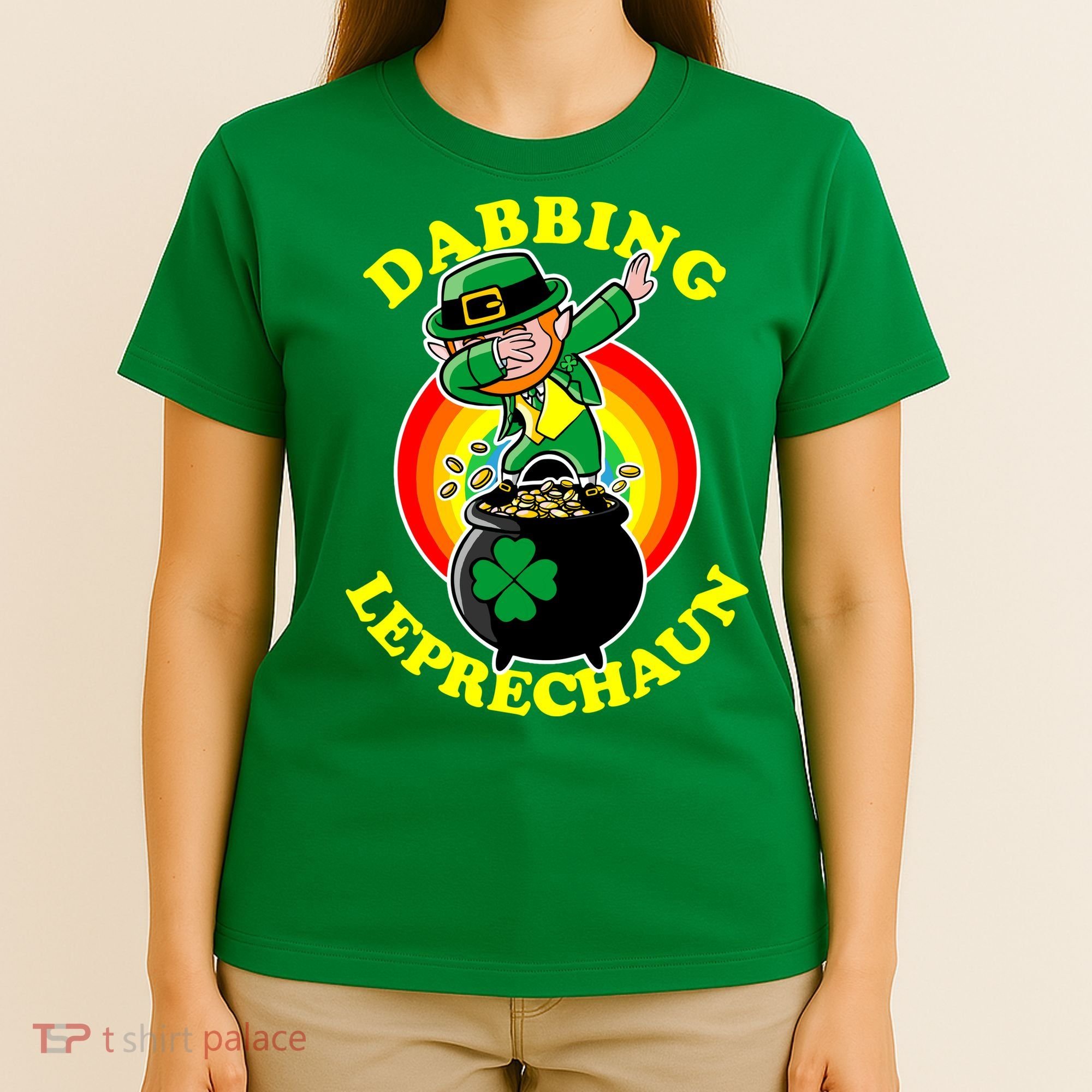 The Dabbing Leprechaun Irish Rainbow Dab St. Patrick's Day T-Shirt