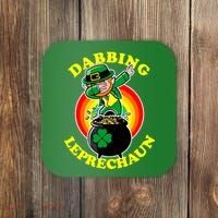 The Dabbing Leprechaun Irish Rainbow Dab St. Patrick's Day Coaster thumb 0