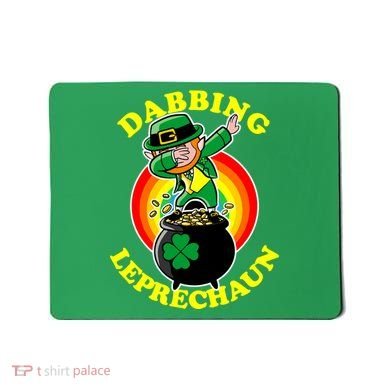 The Dabbing Leprechaun Irish Rainbow Dab St. Patrick's Day Mousepad