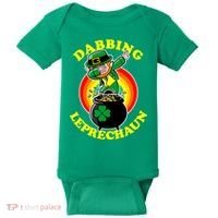 The Dabbing Leprechaun Irish Rainbow Dab St. Patrick's Day Baby Bodysuit thumb 0