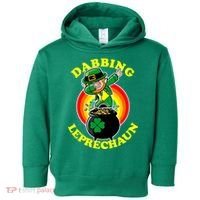 The Dabbing Leprechaun Irish Rainbow Dab St. Patrick's Day Toddler Hoodie thumb 0