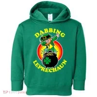 The Dabbing Leprechaun Irish Rainbow Dab St. Patrick's Day Toddler Hoodie thumb 0