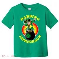 The Dabbing Leprechaun Irish Rainbow Dab St. Patrick's Day Toddler T-Shirt thumb 0