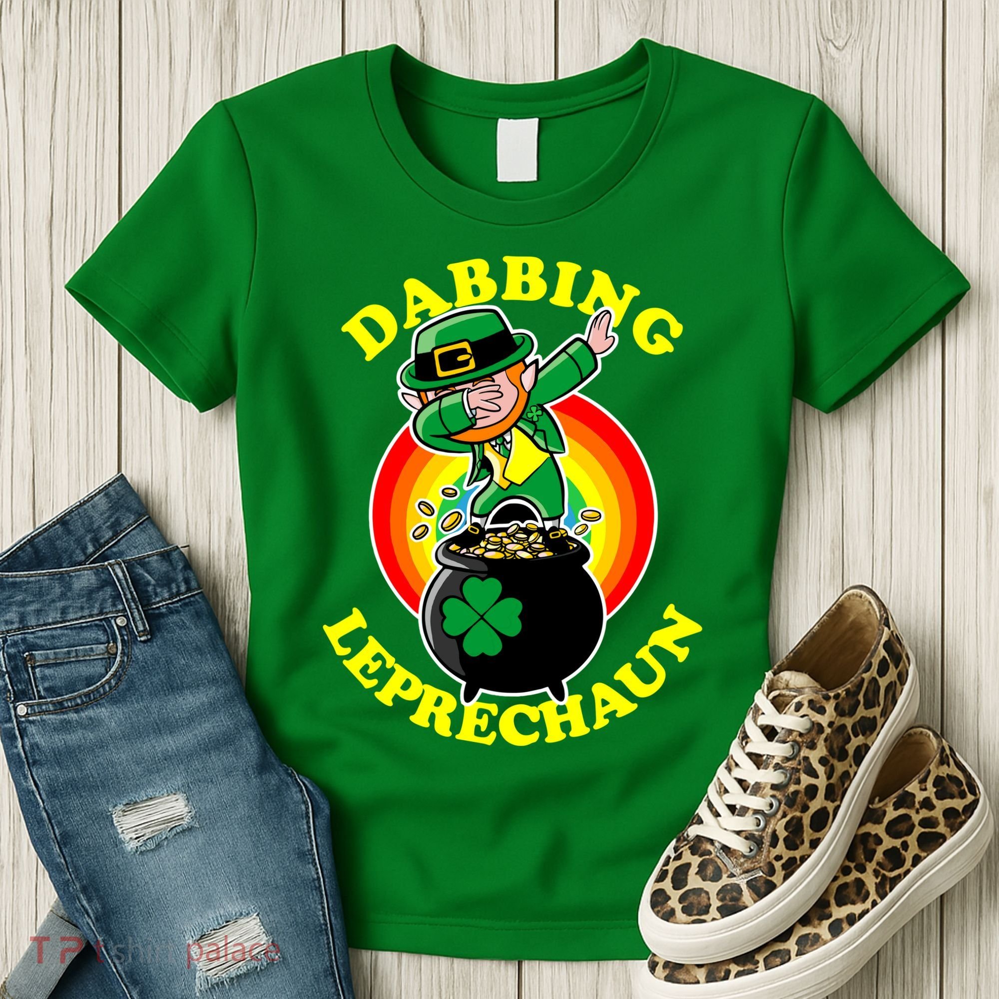 The Dabbing Leprechaun Irish Rainbow Dab St. Patrick's Day Women's T-Shirt