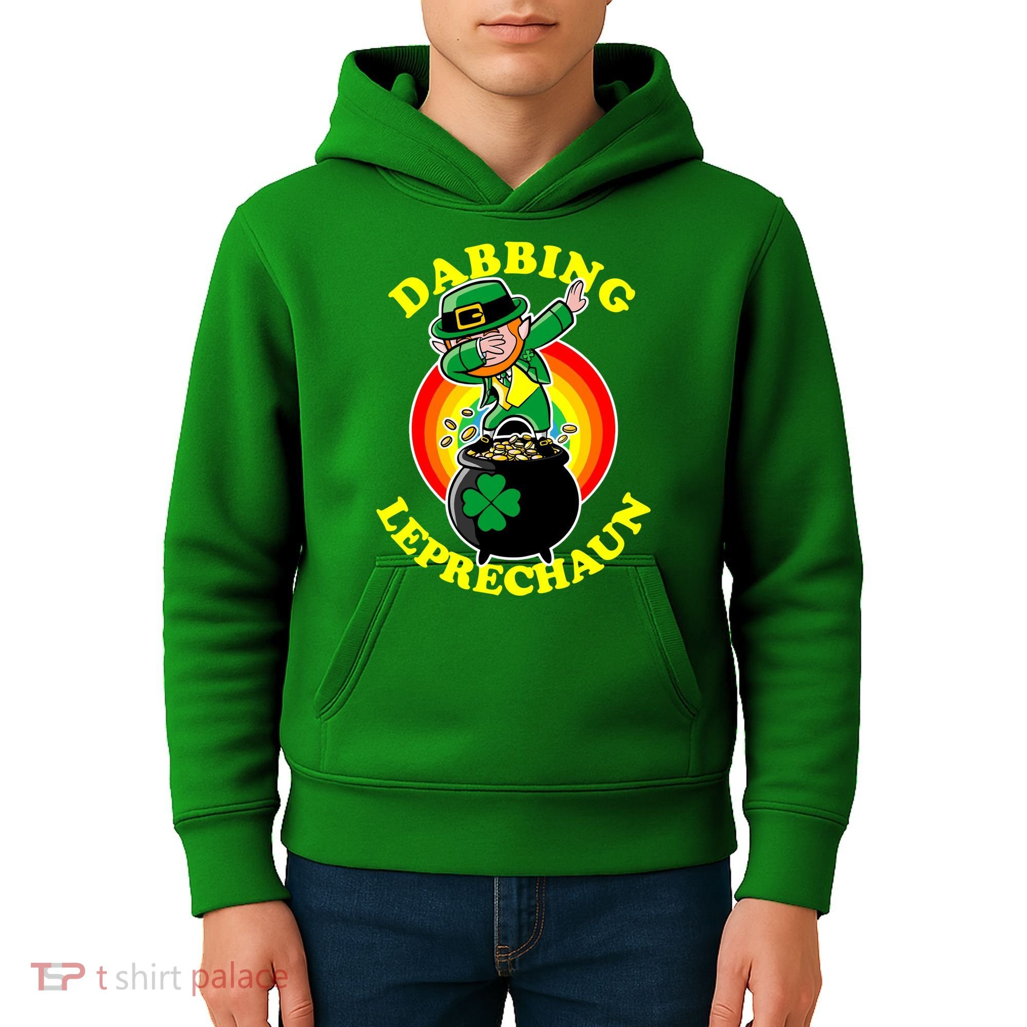 The Dabbing Leprechaun Irish Rainbow Dab St. Patrick's Day Kids Hoodie