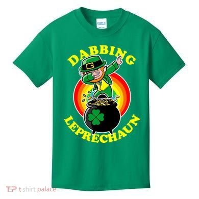 The Dabbing Leprechaun Irish Rainbow Dab St. Patrick's Day Kids T-Shirt