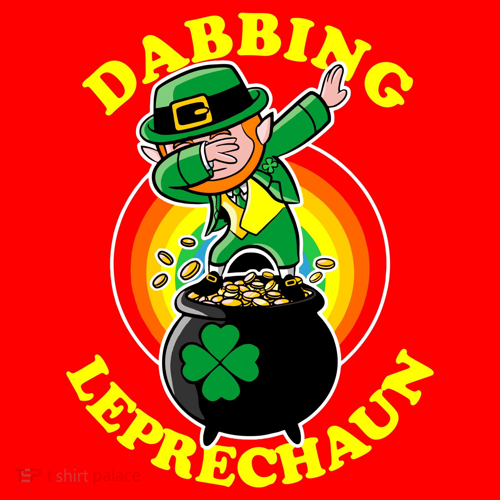 The Dabbing Leprechaun Irish Rainbow Dab St. Patrick's Day Santa Hat