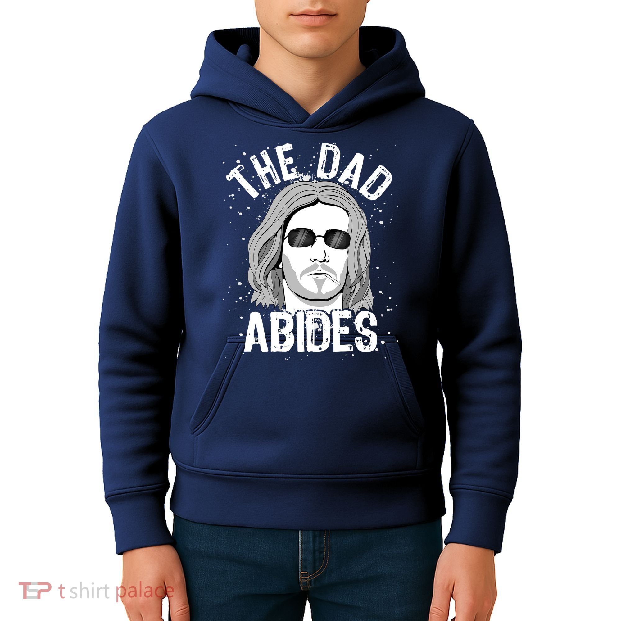 The Dad Abides Coll Shades Kids Hoodie
