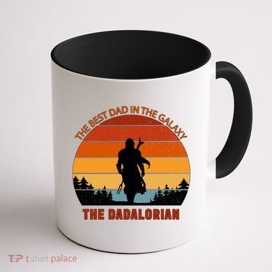 The Dadalorian Best Dad in The Galaxy Retro Vintage Coffee Mug back
