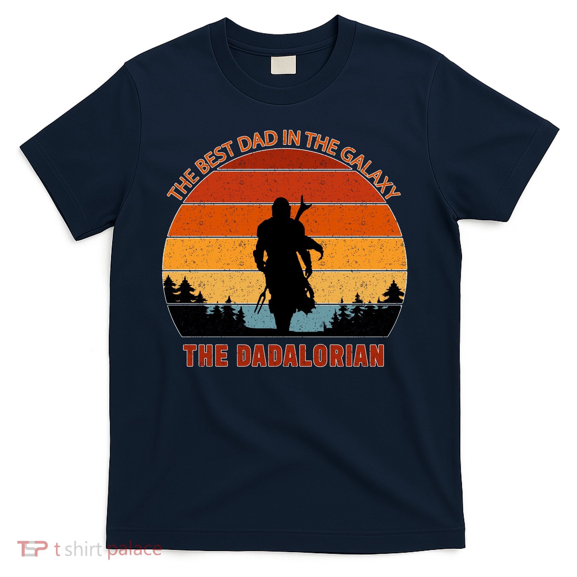 The Dadalorian Best Dad in The Galaxy Retro Vintage T-Shirt