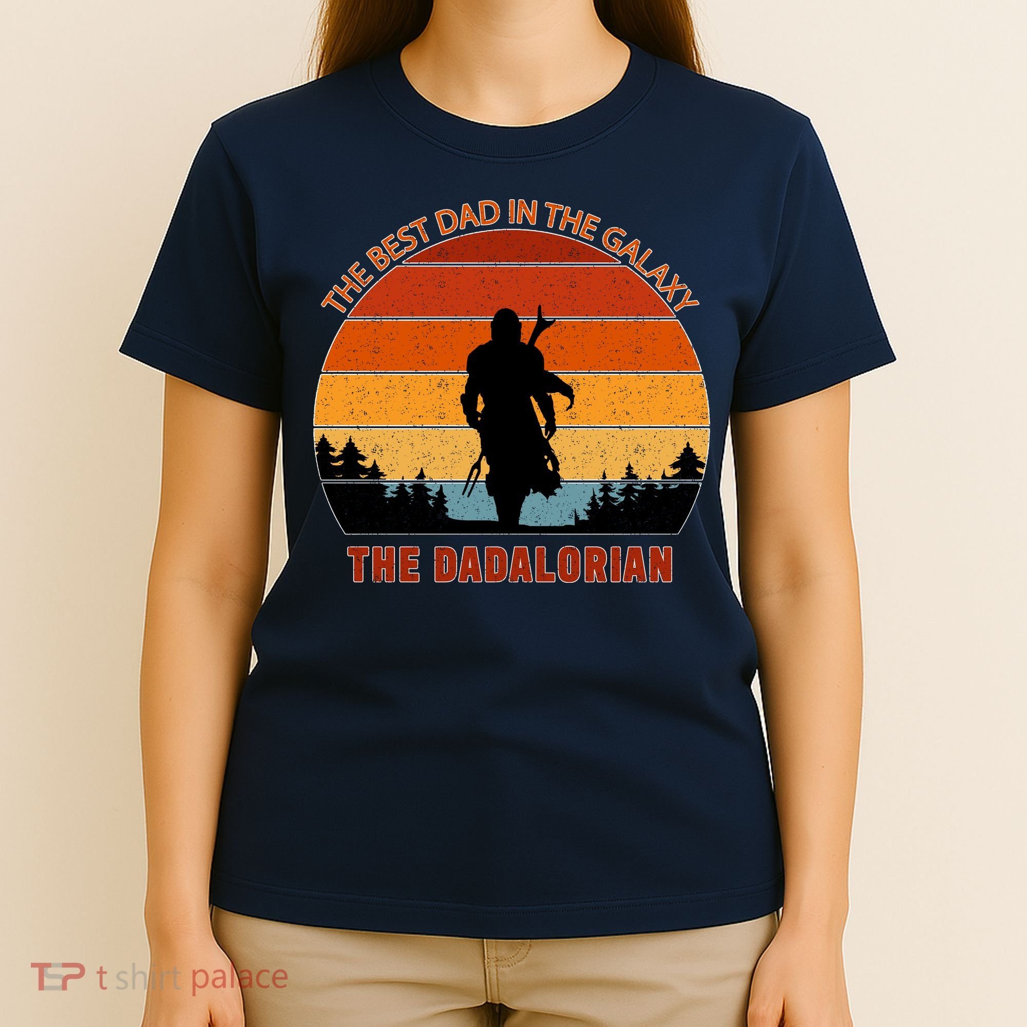 The Dadalorian Best Dad in The Galaxy Retro Vintage T-Shirt