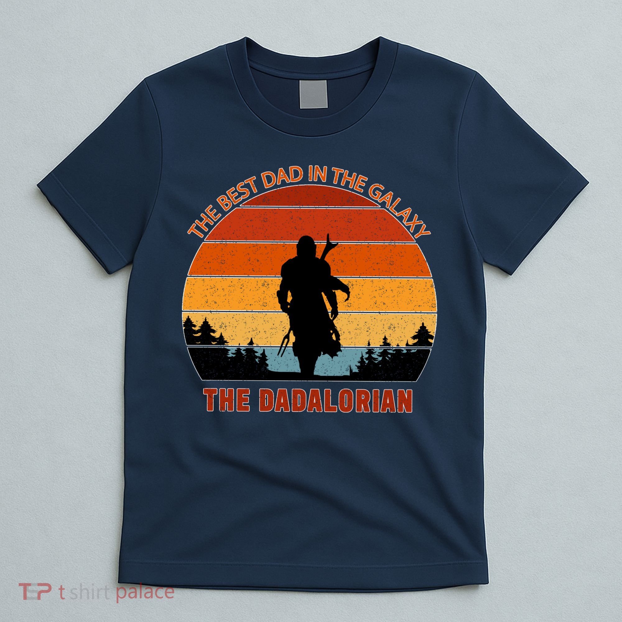 The Dadalorian Best Dad in The Galaxy Retro Vintage T-Shirt