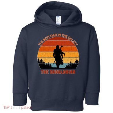 The Dadalorian Best Dad in The Galaxy Retro Vintage Toddler Hoodie