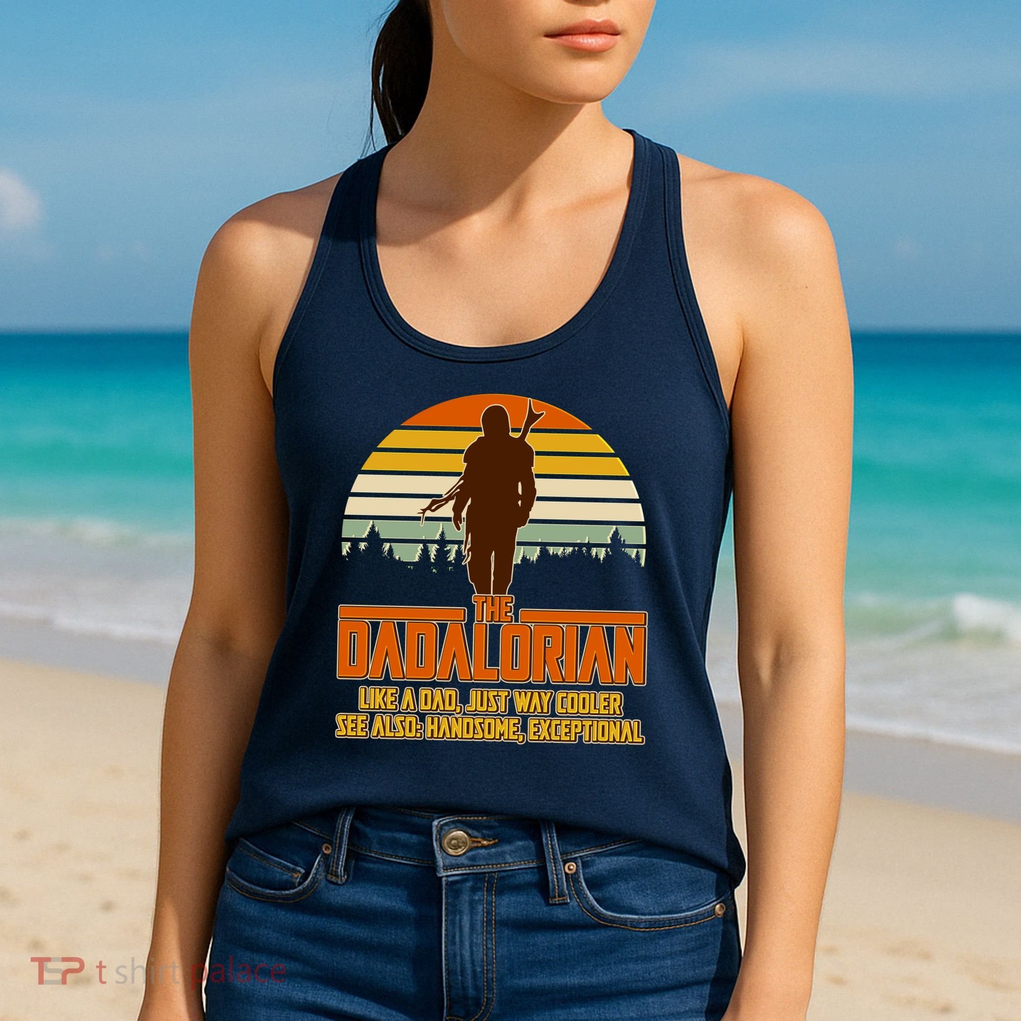 The Dadalorian Like A Dad Handsome Exceptional Women's Tank Top