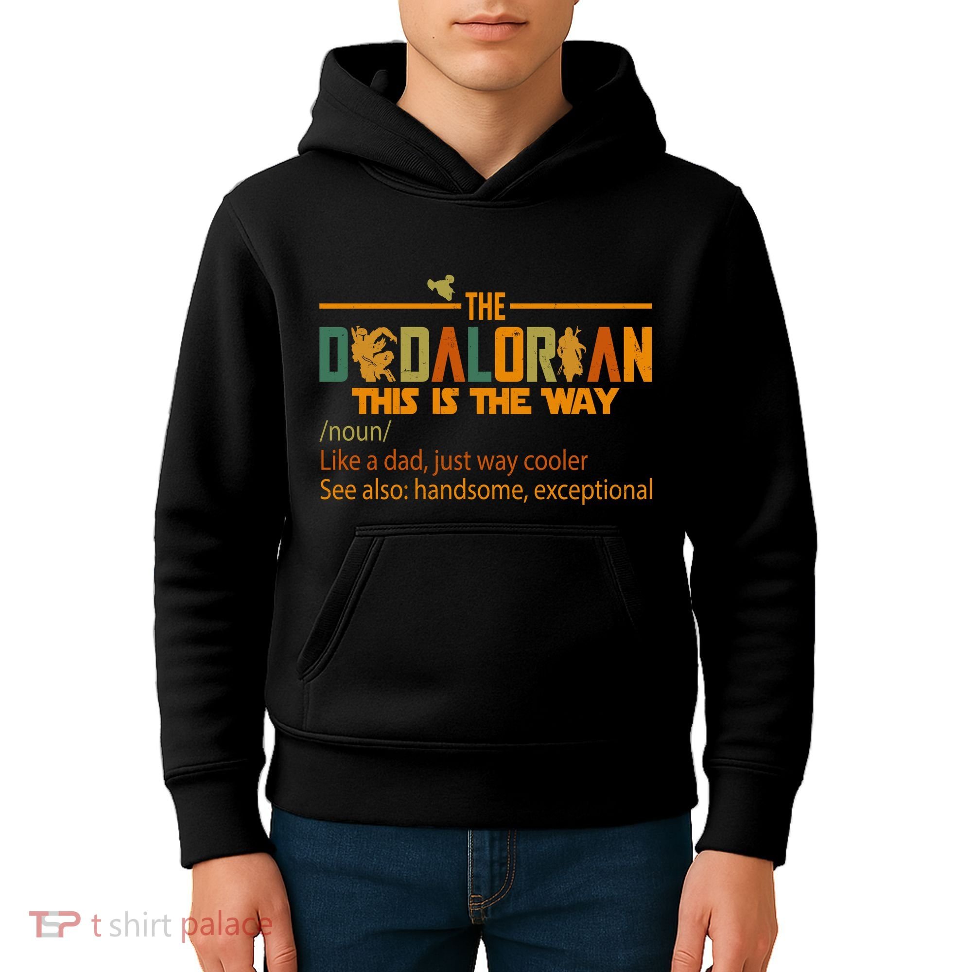 The Dadalorian This Is The Way Definition Father's Day Kids Hoodie
