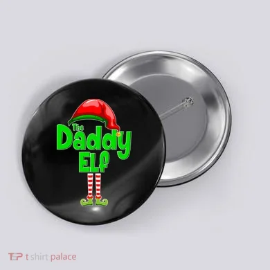 The Daddy Elf Christmas Button