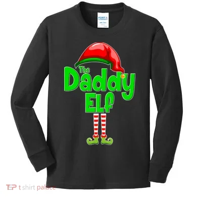 The Daddy Elf Christmas Kids Long Sleeve Shirt
