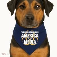 The Deadliest Virus In America Is The Media USA-Made Doggie Bandana thumb 1