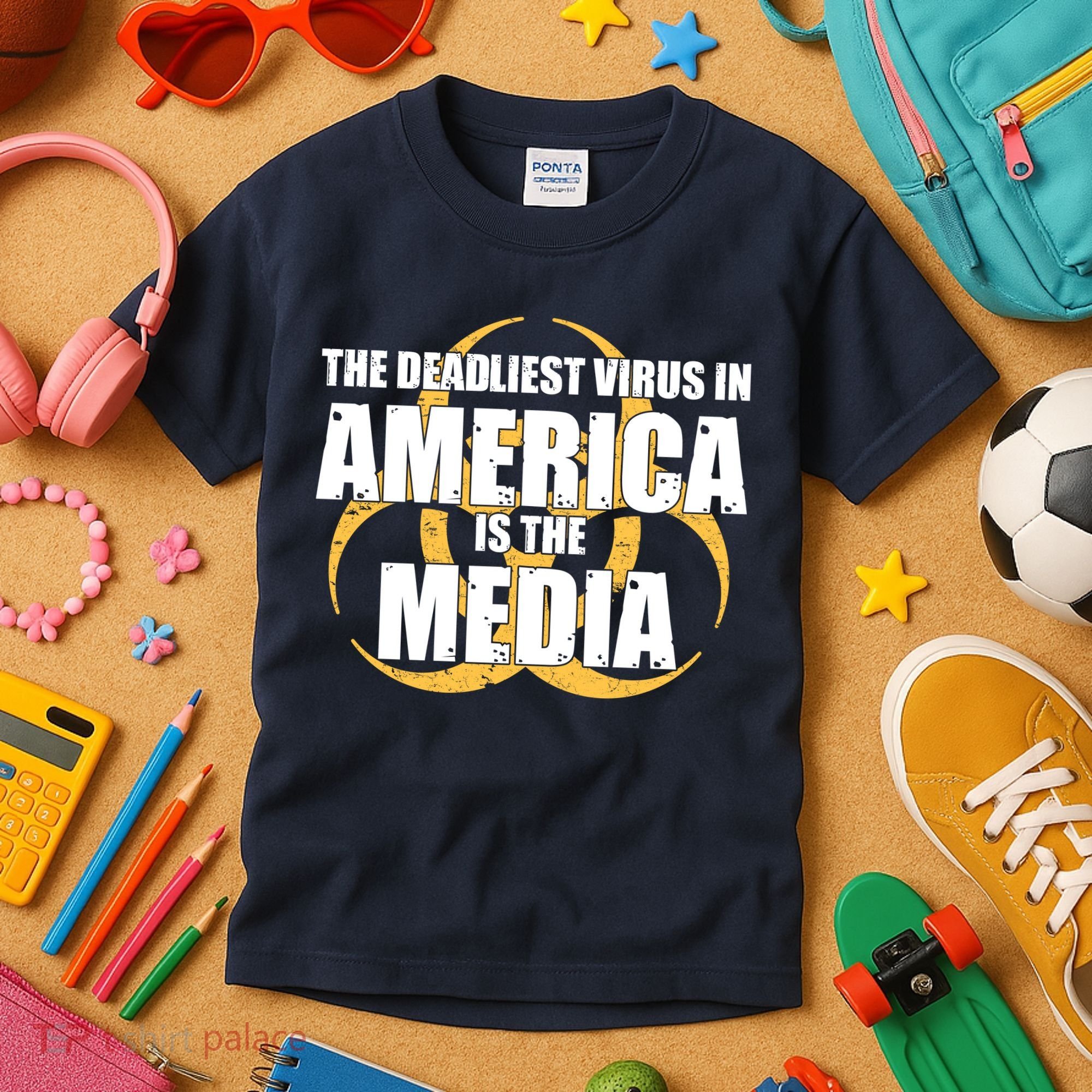 The Deadliest Virus In America Is The Media Kids T-Shirt