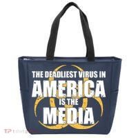 The Deadliest Virus In America Is The Media Tote Bag thumb 0