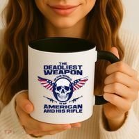 The Deadliest Weapon American And His Rifle Coffee Mug thumb 3