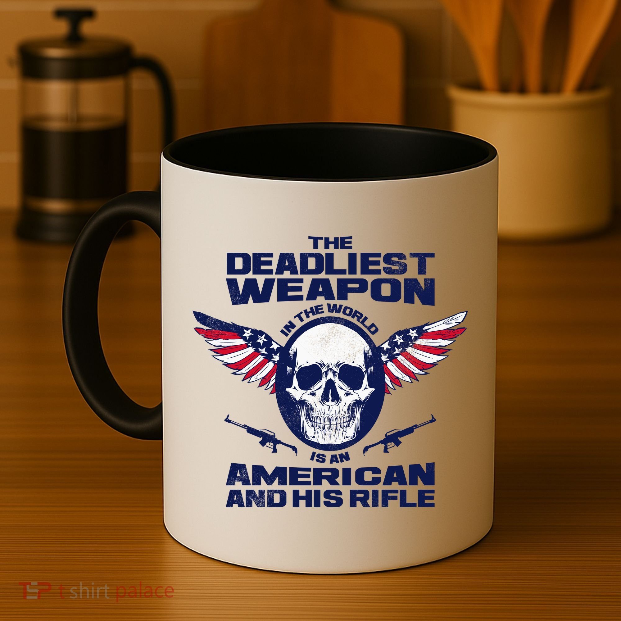 The Deadliest Weapon American And His Rifle Coffee Mug