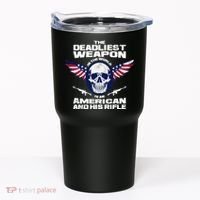 The Deadliest Weapon American And His Rifle Tumbler thumb 0