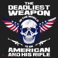 The Deadliest Weapon American And His Rifle Golf Towel thumb 3