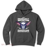 The Deadliest Weapon American And His Rifle Hoodie thumb 0