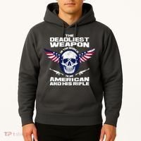 The Deadliest Weapon American And His Rifle Hoodie thumb 2