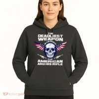 The Deadliest Weapon American And His Rifle Hoodie thumb 5