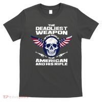 The Deadliest Weapon American And His Rifle T-Shirt thumb 0