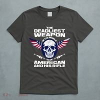 The Deadliest Weapon American And His Rifle T-Shirt thumb 5